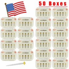 50PACK Dental Fiber Post Resin Post Screw Thread Quartz Drills Glass AAA Yellow