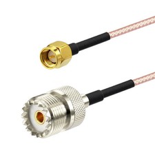 SMA Male to UHF SO239 Female Ham Radio Antenna Adapter Cable 15cm for Yaesu Icom