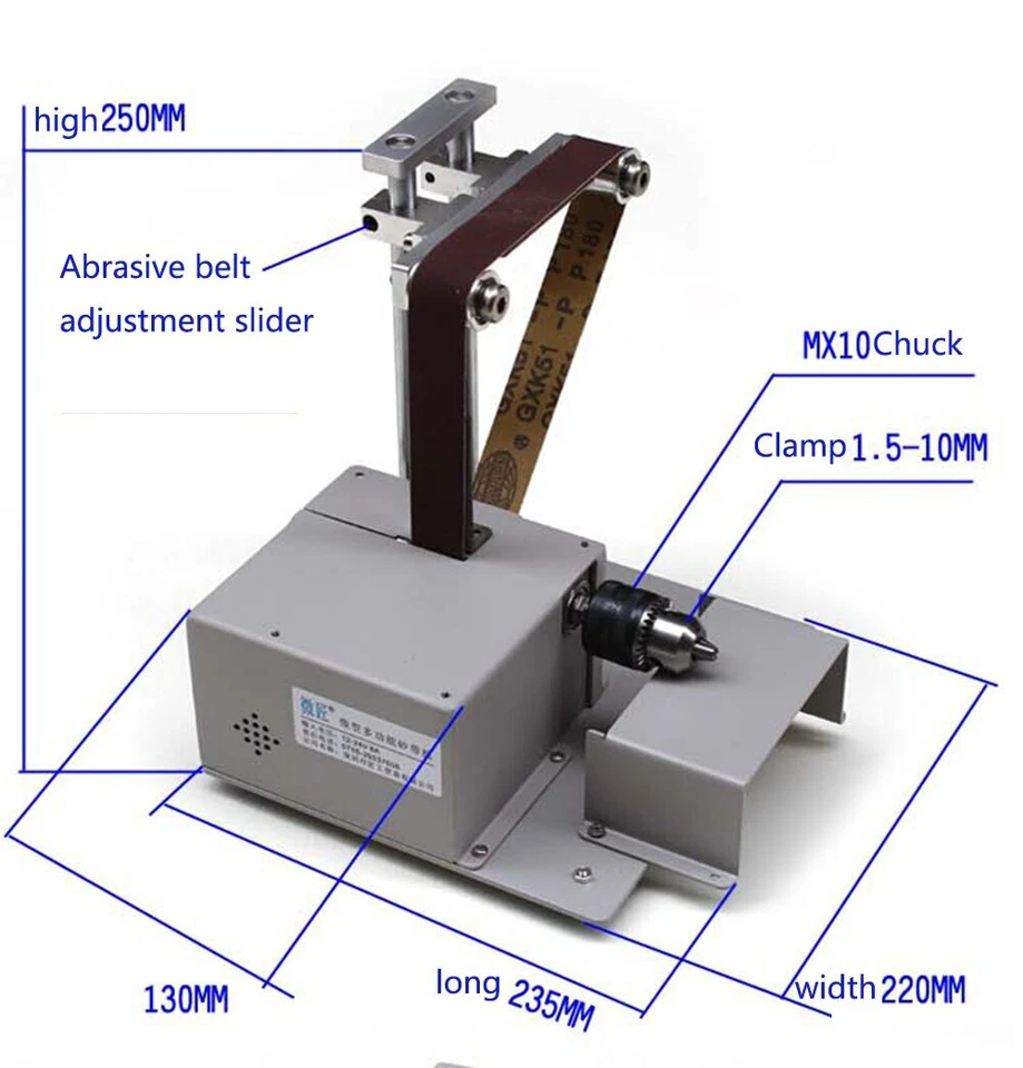 Electric Sander Cutting Table Saw Woodworking Desktop Sanding Grinding Machine - Image 3 of 4