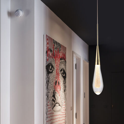 Modern Chandelier Crystal Glass LED Ceiling Light Fixture Rain Drop Pendant Lamp
