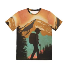 All Over Print T Shirt Gorpcore Streetwear Tee Outdoors Hiking Fishing Mountains