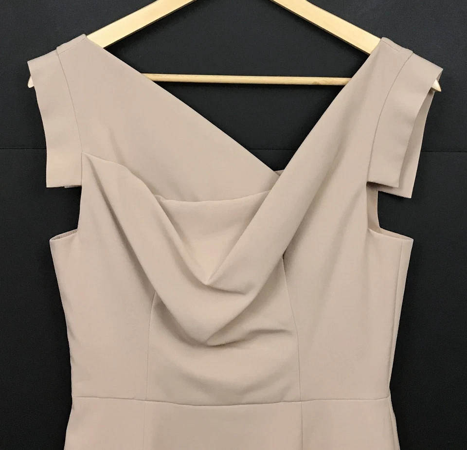 Новый с Ярлыками черный Halo Jackie Cady Bi-Stretch платье в пустыне песок бежевый размер 4 - Изображение 3 из 4
