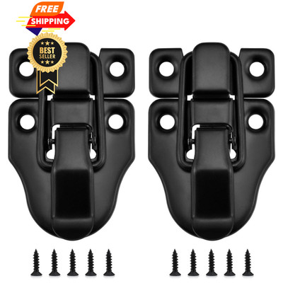 UBANU Toggle Hasp Latches Hardware with Hardening No Padlock Hole-2pcs