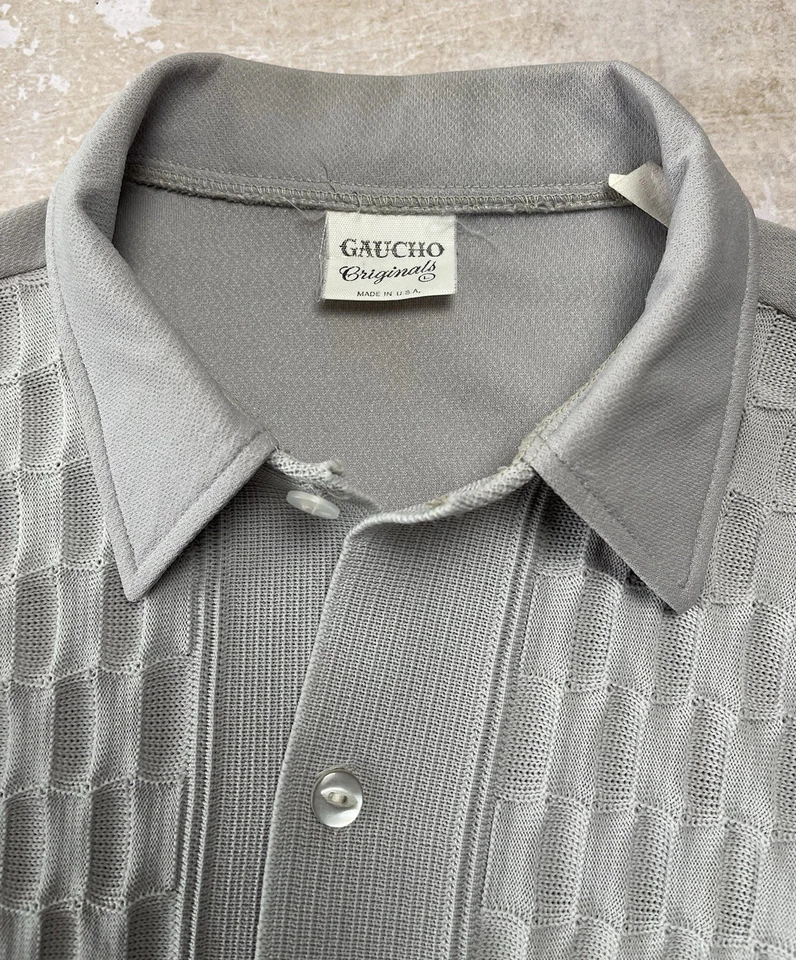 True Vintage 1970s Gaucho Original Pleated Collared Button-Up Cardigan Large - Image 2 of 4