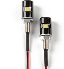 CZC AUTO 2PCS License Plate Light, Tag Screw Bolt Lamp, 12V 2, black 