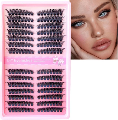 Einzelne Wimpern Fluffy Curly DIY Extensions - Langlebig Wiederverwendbar Lash Cluster
