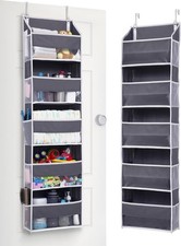 1 Pack Slim Over Door Organizer, 5-Shelf Compact Storage for Small Doors Gray