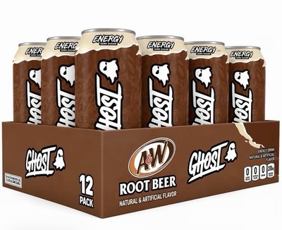 Ghost Energy Drink X AW Root Beer 16 Oz 12 Pack