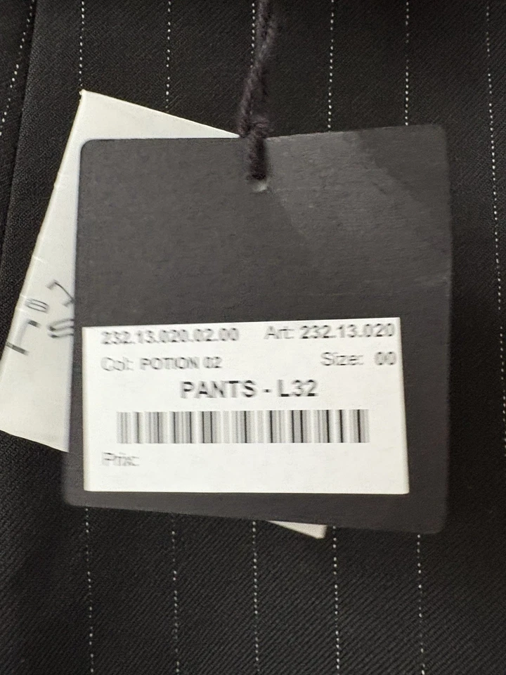 Pantalones a rayas Sarah Pacini Gaberdine negros 00 UK 6/8 Foto 3 de 4