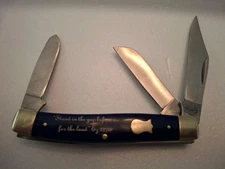 Rare Vintage Boker Plus 0868 Folding 3 Blade Pocket Knife. 440 C Stainless Steel