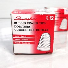 Swingline Rubber Finger Tips Thimbles Size-13 (Large), 2 boxes -21 total *Note
