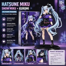 Anime Hatsune Miku Snow Miku  Kuromi Action Figure PVC Collectible Model Gift