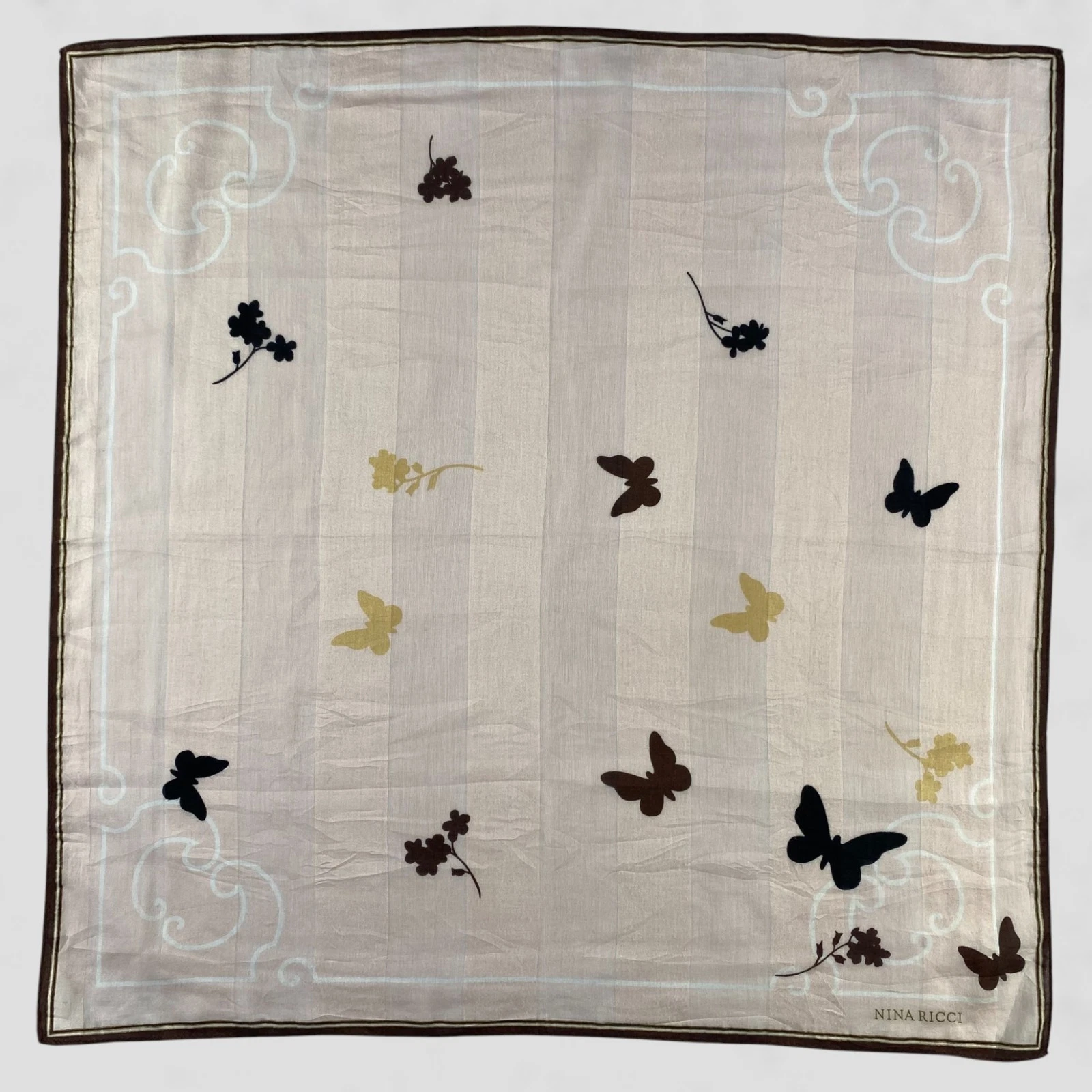 Vintage Nina Ricci Handkerchief Neckerchief Bandana Pocket Square
