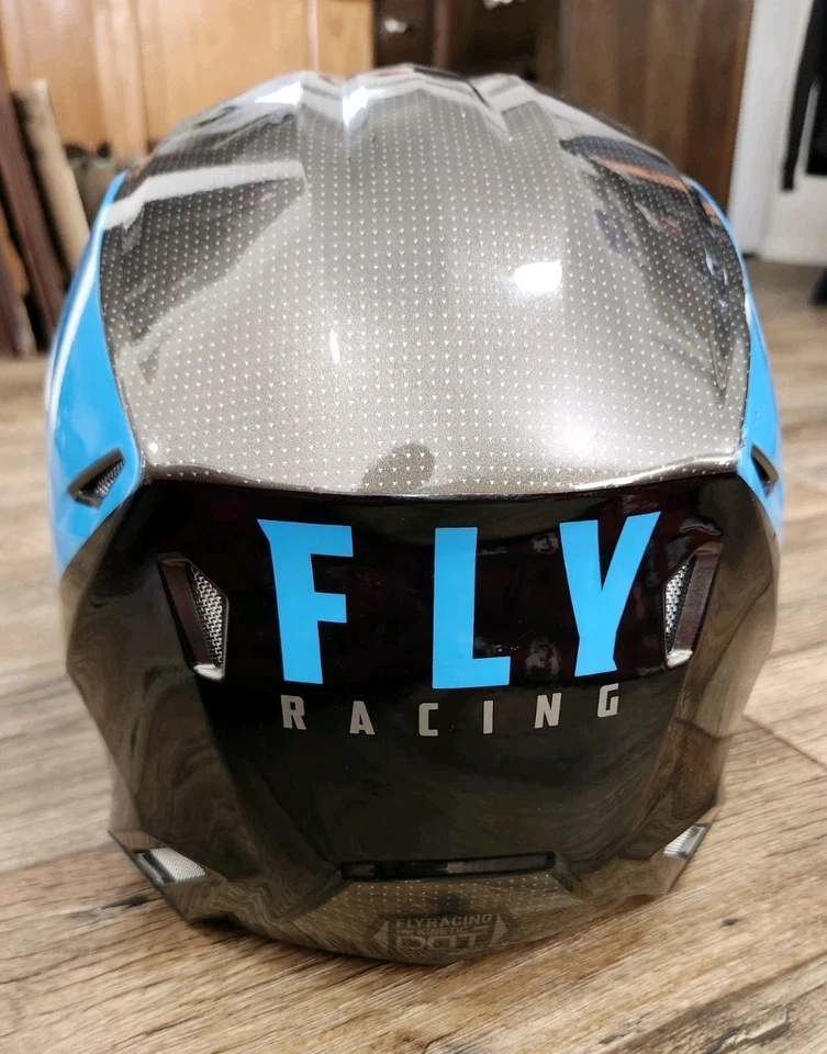 Fly Racing Kinetic Helmet Motocross Offroad MX ATV UTV Black Blue Youth Medium - Image 2 of 4