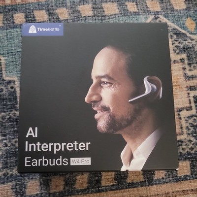 Timekettle W4 Pro AI Interpreter Earbuds Wireless Bluetooth Black/Silver New