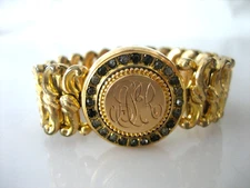 Antique Victorian Minerva Sweetheart Stretch Rhinestone Bracelet for repairs