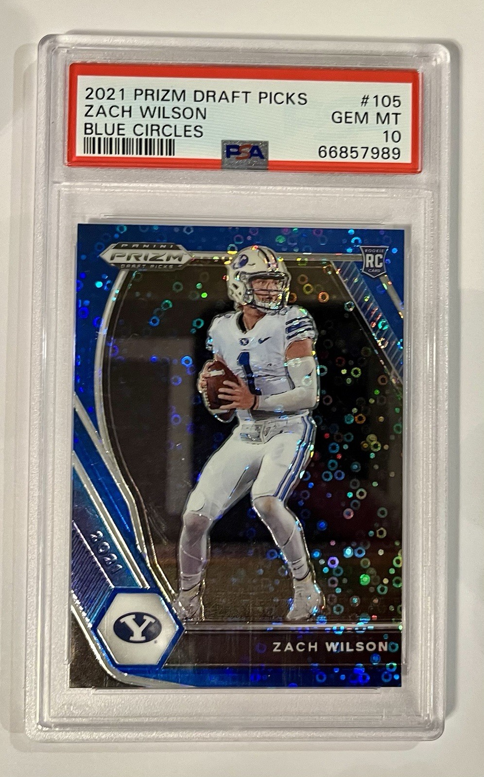 Zach Wilson Panini Prizm Draft Picks #105 Blue Circles