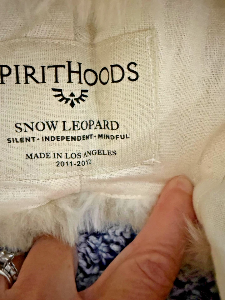 Auténticas capuchas Spirit niños siberiano leopardo de las nieves imitación piel capucha os 2011-2012 Foto 3 de 4