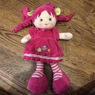 Pink Pig Tail Girl Doll Plush Stuffy