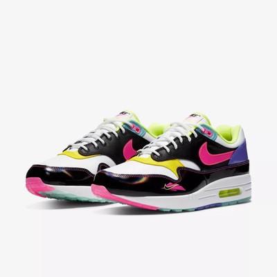 Nike Air Max 1 Men Sz 10 Black/Hyper Pink-Opti Yellow CZ7920-001 Fast Ship RARE!