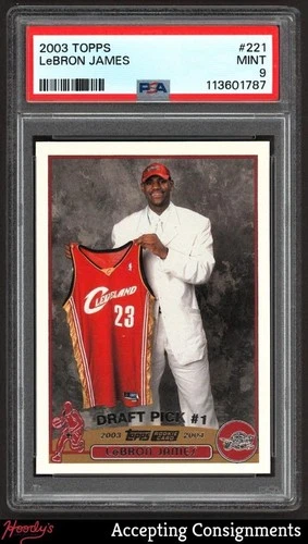 2003-04 Topps #221 LeBron James RC Rookie PSA 9 MINT CAVALIERS