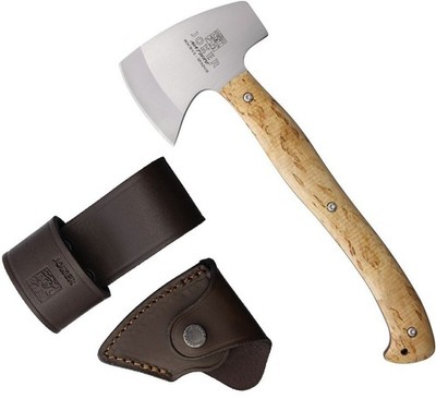 Joker Nature Hatchet 4.38'' Satin 80CrV2 Carbon Steel Axe Head Birch Wood Handle
