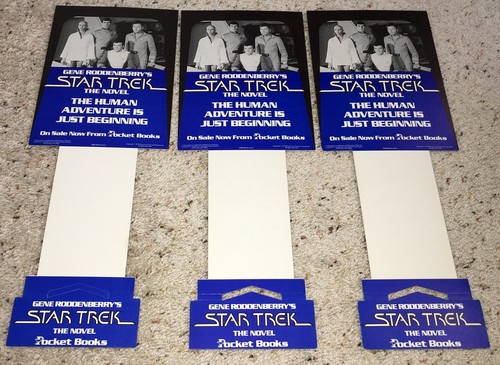 STAR TREK 1979 6 RARE STORE ADVERTISING SIGNS LEONARD NIMOY WILLIAM SHATNER BOOK - Picture 2 of 7