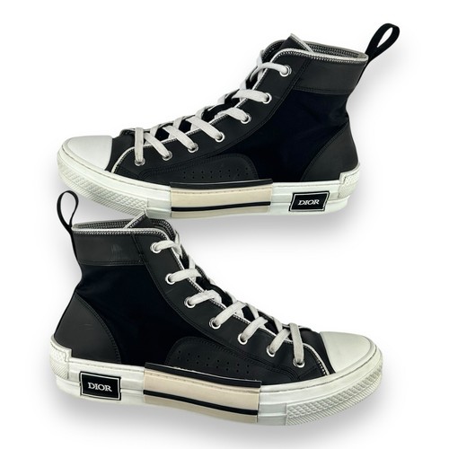 Dior B23 High Top Black/White Men’s Trainers Size UK 9 EU 43 - Picture 2 of 12