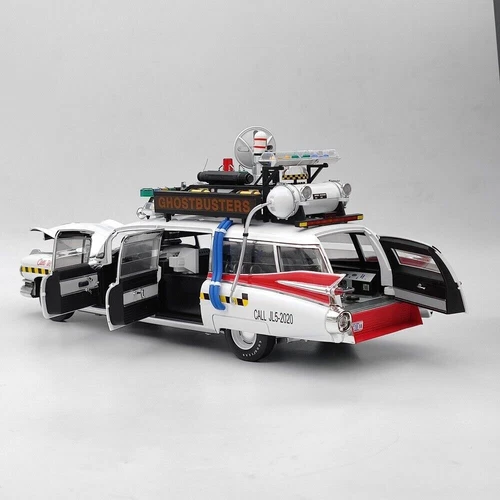 HOT WHEELS 1:18 Cadillac Ghostbusters II ECTO 1A Elite X5470 Diecast Models US - Picture 4 of 13