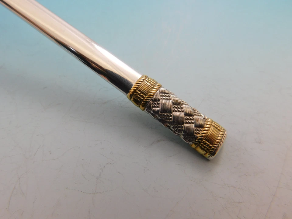 Aegean Weave Gold by Wallace Sterling Silver Flatware Set 12 Service 48 pieces  - Image 4 of 4