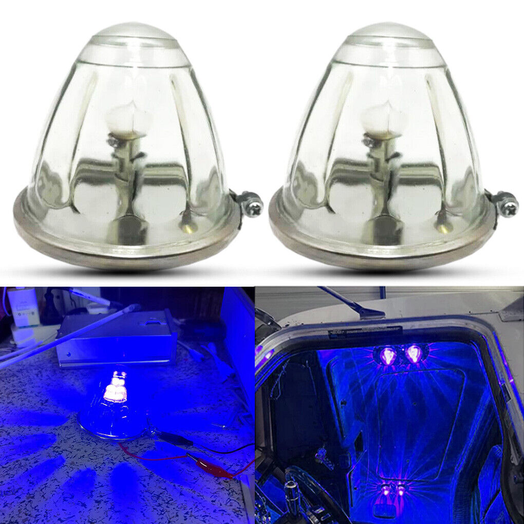 2x Blue Door Dome Watermelon Light Kit 1 Wire For Peterbilt 2x Blue Door Dome Watermelon Light Kit 1 Wire For Peterbilt