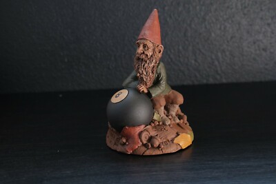 1986 Tom Clark Gnome Trouble - Resin Statue Sculpture 5.5'' 8 Ball 