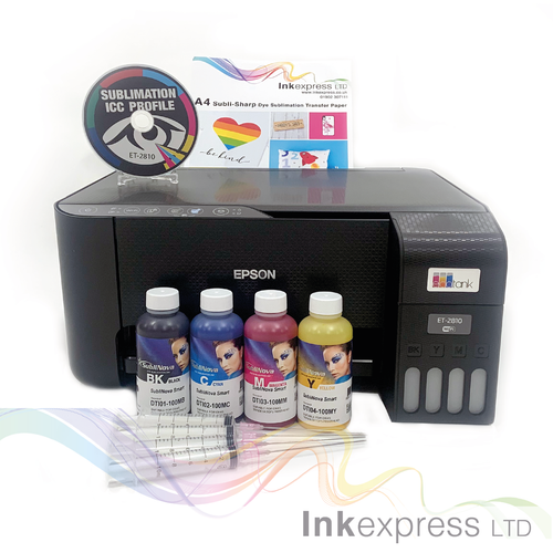 A4 Paquete de Impresora de sublimación: EPSON ET-2710 + 4 X 100ml Tinta +  Papel-ninguno OEM | eBay