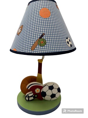 Lambs Ivy Children Nursery Lamp Sports Baseball Soccer