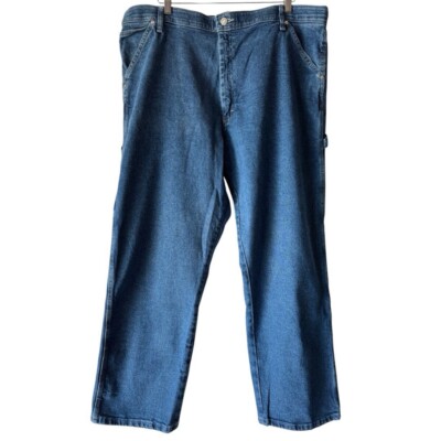 Wrangler AD X Carpenter Jeans Men s W40 L30 Blue Denim Utility Workwear Made in