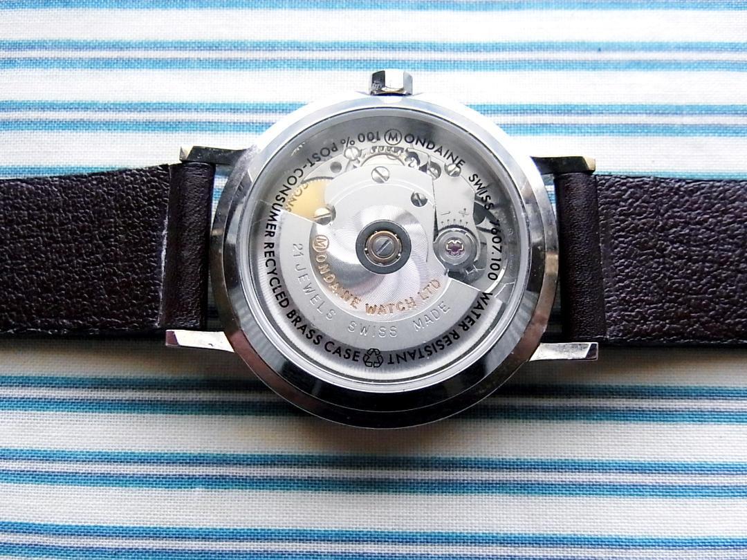 Watch Mondaine 21 Jewels Kiso Orange Wooden Lacquer Swiss Made