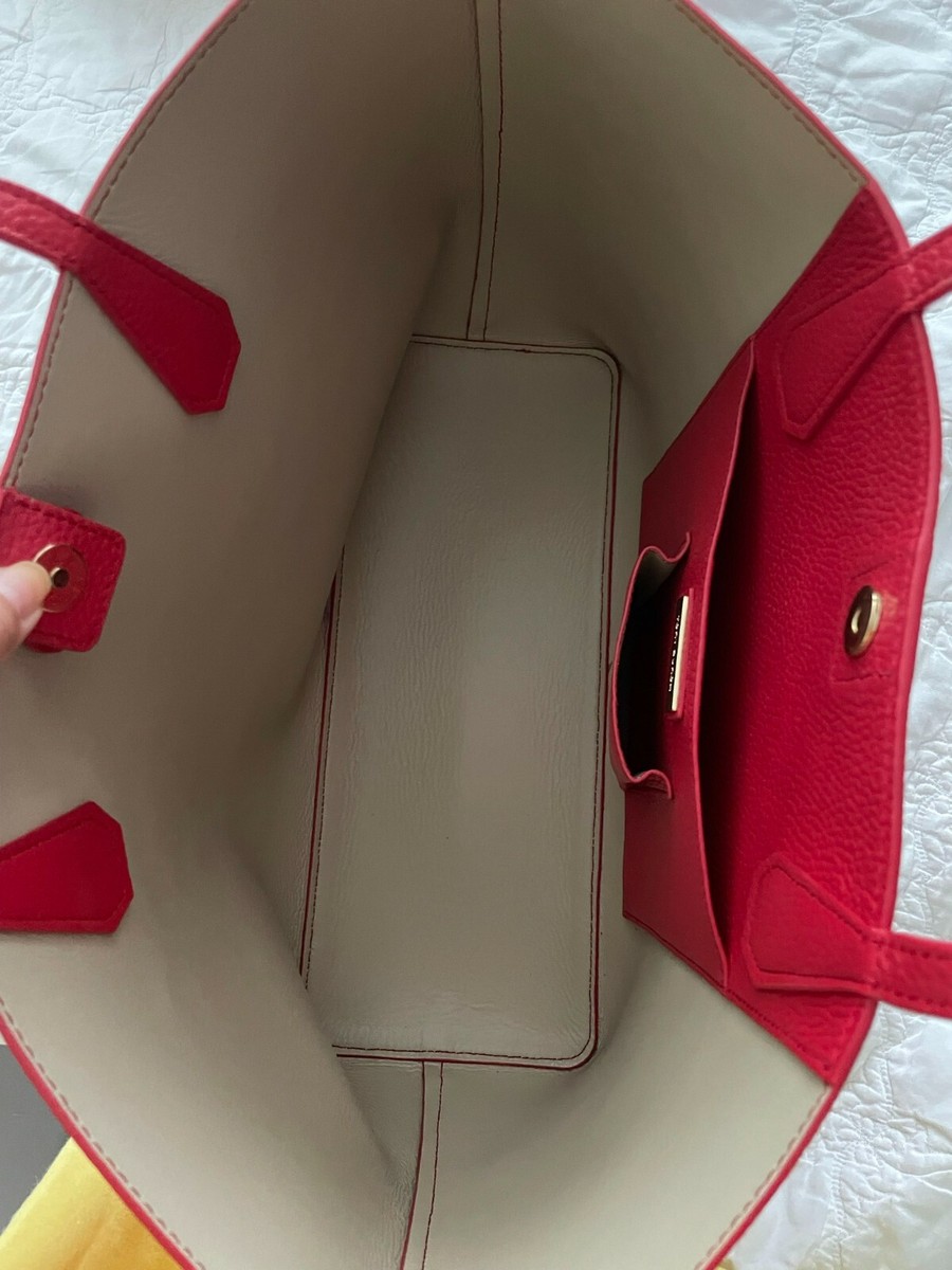 TORY BURCH BLAKE TOTE BRILLIANT RED LEATHER TOTE BAG $348 | eBay