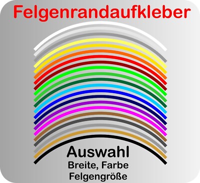 Felgenrand Aufkleber Auto & Motorrad Felgenrandaufkleber Felgenaufkleber Stripe