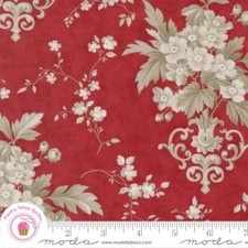 Moda RIDGEWOOD 14970 17 Ruby Red Floral MINICK SIMPSON Quilt Fabric