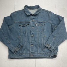 Dragon Denim Blue Button Up Jean Jacket Women’s Size Large Made In Usa