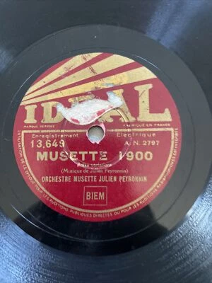 78 RPM Orch JULIEN PETRONNIN - Musette 1900 - IDEAL 13649 - Photo 1/4