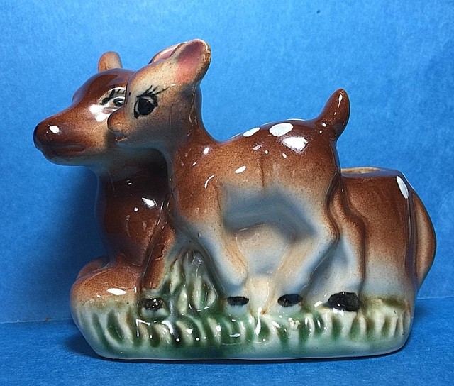 Vintage Fawn/ Doe/Deer Figurine /Figure Planter Japan eBay