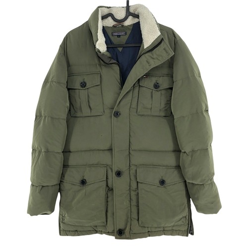 tommy hilfiger puffer jacket green