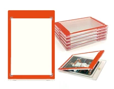 CF Magnetic Card Holder One Touch Case ORANGE BORDER - 35PT-360PT Sizes