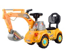 Ride-on Excavator Digger Scooter Pulling Car Pretend Play Construction Truck