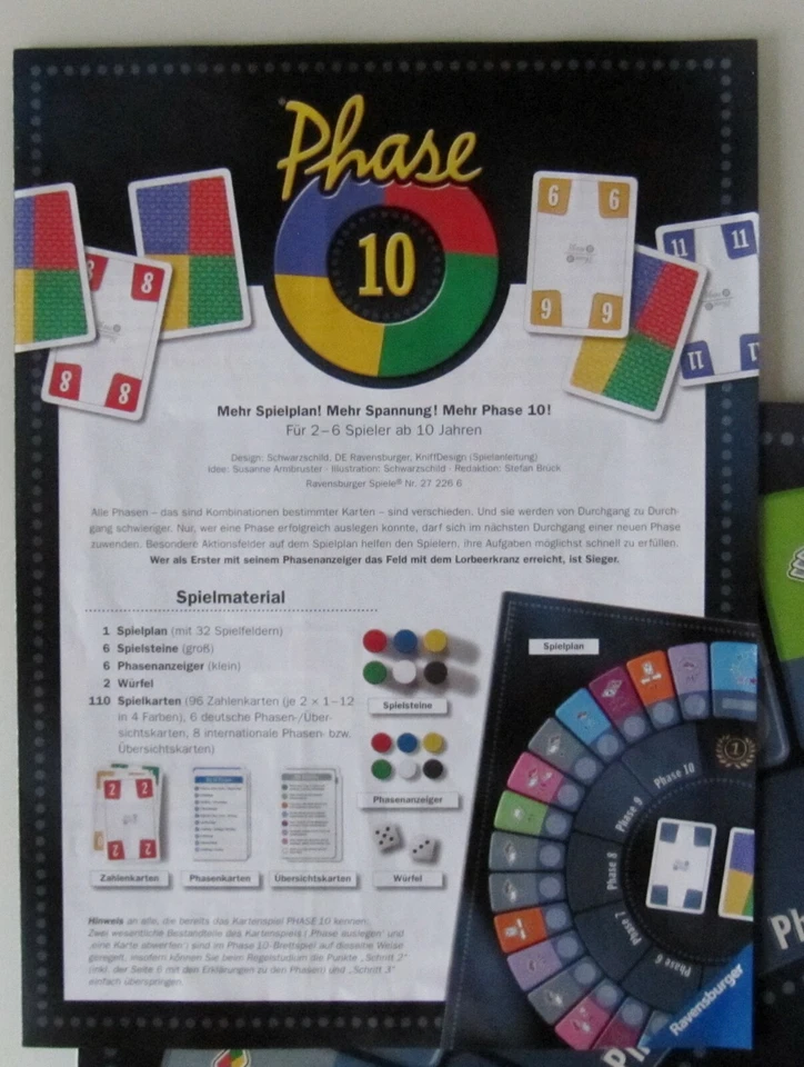 ABSOLUTER TOP Zustand: PHASE 10! DAS BRETTSPIEL! 100 % VOLLSTÄNDIG! - Bild 4 von 4