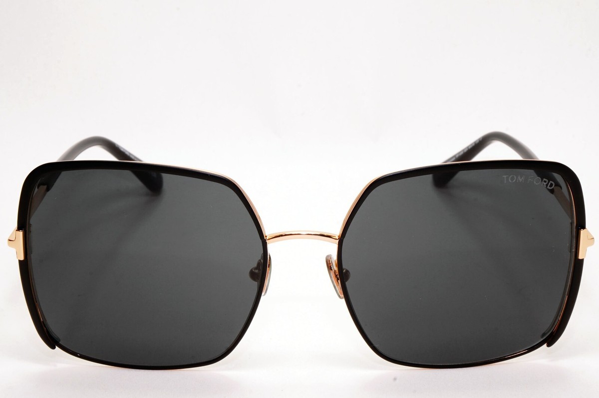 Tom Ford Raphaela FT1006 02A Sunglasses Black/Gold Square Frame, Smoke Lenses Tom Ford - Raphaela Sunglasses - Oversize Butterfly  main image 4