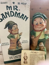 Hoffman Distilling Mr Sandman Leprechaun Musical Decanter 1974 Empty