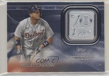 2021 Topps 70th Anniversary Manufactured Logo Blue Miguel Cabrera Patch 0a3