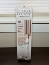 Conair Double Ceramic Triple Barrel Waver Rose Gold Beach Waves Hair Iron